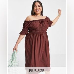 Lola May Off the Shoulder Midi Dress